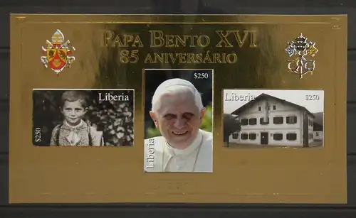 Liberia Block 622 postfrisch Papst Benedikt XVI #GH079