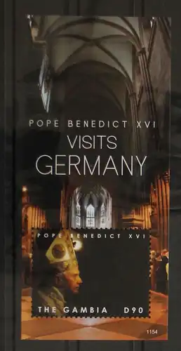 Gambia Block 832 postfrisch Papst Benedikt XVI #GH070