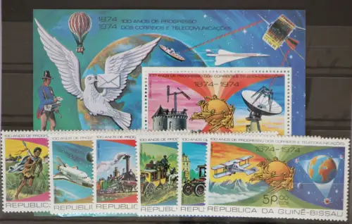 Guinea Bissau 433-443, Einzelblöcke und Block 61 postfrisch Wissenschaft #GC808