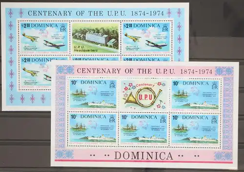 Dominica Kleinbogensatz 417-418 postfrisch UPU #GC832