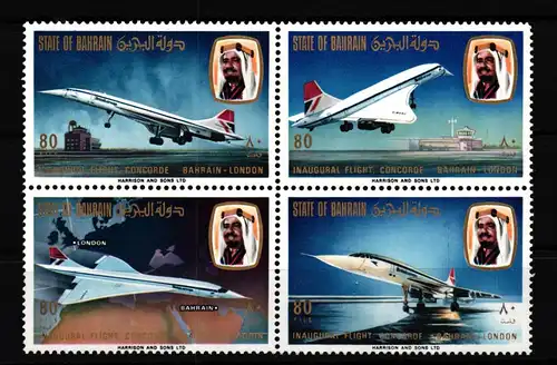 Bahrain 248-251 postfrisch Flugzeug #GF458