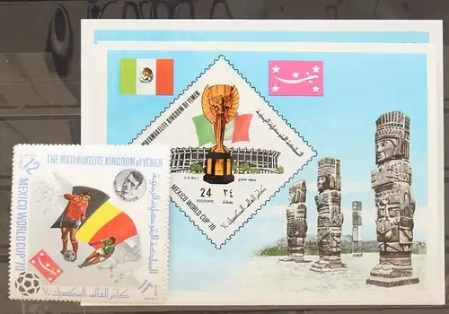 Jemen Königreich 979-986 und 2x Block 191-192 postfrisch Fußball WM 1970 #GC911