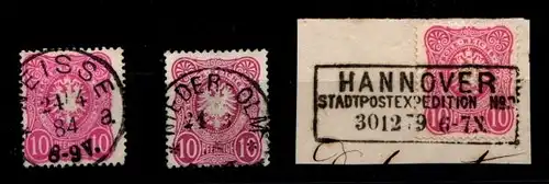 Deutsches Reich 33 (3x) gestempelt Stempellot u.a. Neisse #GO292