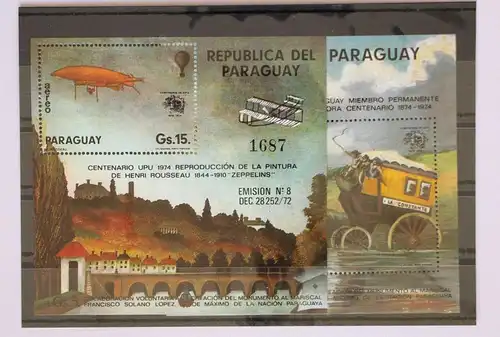 Paraguay Block 228-229 postfrisch UPU #GC831