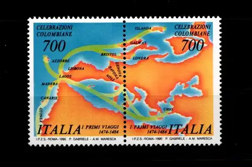 Italien 2103-2104 postfrisch Paar Schifffahrt #GN042