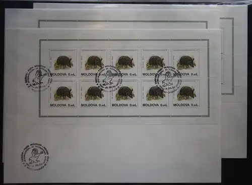 Moldawien 158-160 gestempelt als Kleinbogensatz als FDC #GD896