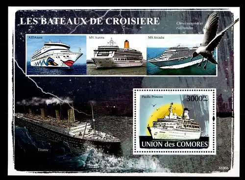 Komoren Block 446 mit 1924 postfrisch Block Schifffahrt #GJ921