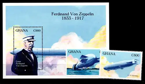 Ghana Block 214 + 1779-1780 postfrisch Luftfahrt #GO701