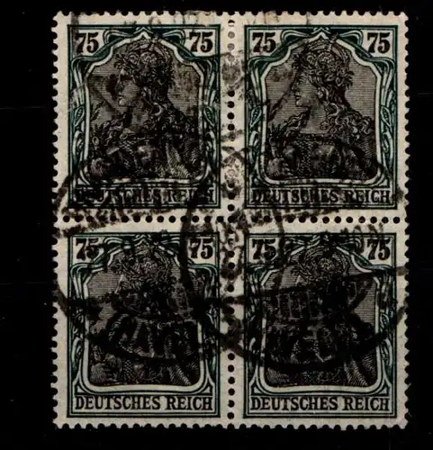 Deutsches Reich 104 a gestempelt 4er Block, gepr. Infla #GP985