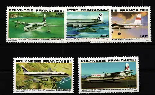 Französisch Polynesien 296-300 postfrisch Flugzeug #GF461
