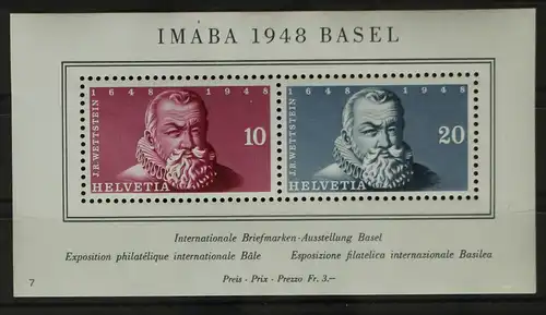 Schweiz Block 13 postfrisch #FW426