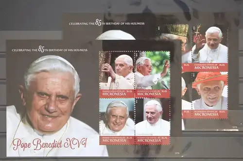 Mikronesien Kleinbogensatz 2377-2384 postfrisch Papst Benedikt XVI #GC854