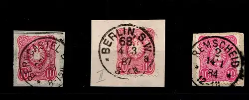 Deutsches Reich 41 (3x) gestempelt Stempellot u.a. Berncastel #GP081