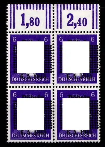 Lokalausgabe Döbeln 1a postfrisch als Viererblock mit OR geprüft BPP #GM706