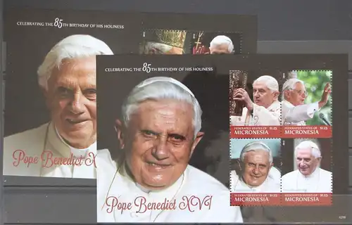 Mikronesien Kleinbogensatz 2377-2384 postfrisch Papst Benedikt XVI. #GC759