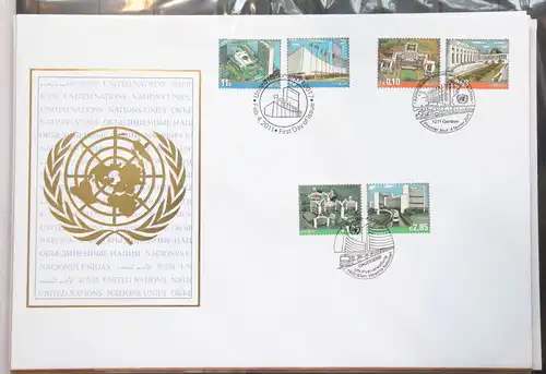 UNO Trio Briefe gestempelt aus Jahrgang 2011 #GG048