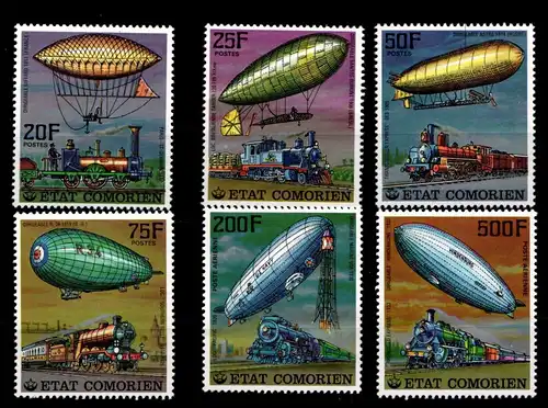 Komoren 339-344 postfrisch Luftfahrt #GO689