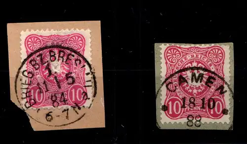 Deutsches Reich 41 (2x) gestempelt Stempellot u.a Brieg Bz. Breslau #GP018