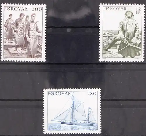 Färöer 103-105 postfrisch Schifffahrt #GN205