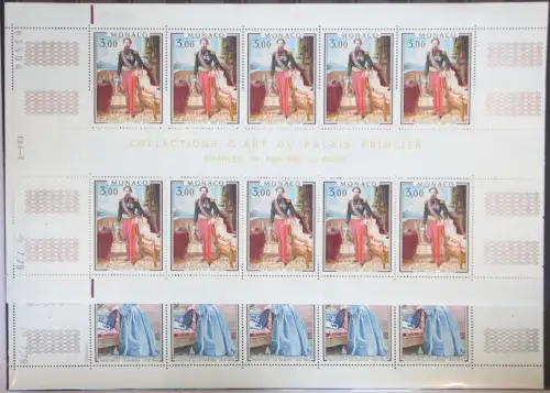 Monaco Kleinbogen 1390 und 1391 postfrisch Fürstenhaus #GC988