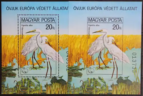 Ungarn Block 146A und Block 146B postfrisch Vögel #GO713