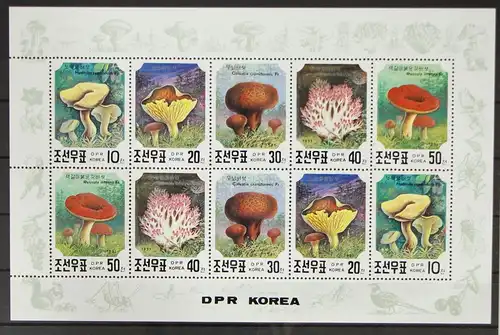 Korea 3186-3190 postfrisch Kleinbogen / Pilze #GH300