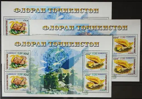 Tadschikistan 163 und 164 postfrisch Kleinbögen, mit Aufdruck #GH354