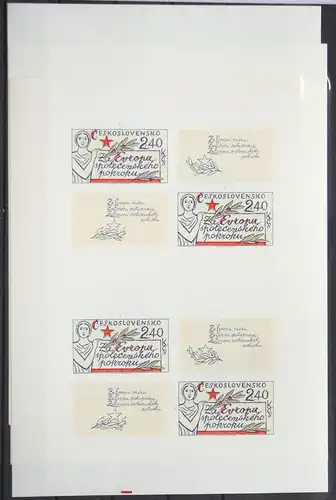 Tschechoslowakei 2407-2409 postfrisch als Kleinbogensatz ungezähnt KSZE #FW500