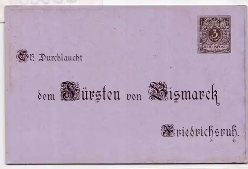 Deutsches Reich PP8/C1-05 als Ganzsache 80. Geburtstag Fürst Bismarck #BC986