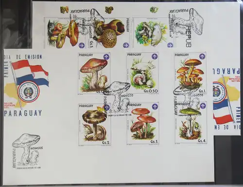 Paraguay 3835-3841 und 3841 gestempelt Kleinbogen / als FDC #GG324