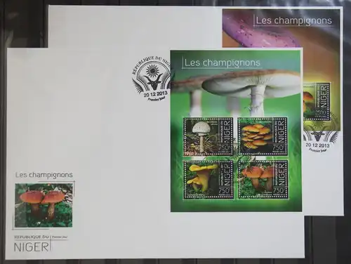 Niger 2912-2915 und Block 326 gestempelt Kleinbogen / als FDC #GG345