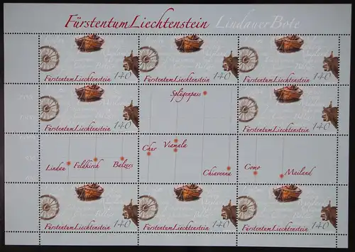 Liechtenstein 1721 postfrisch als Kleinbogen #GM849