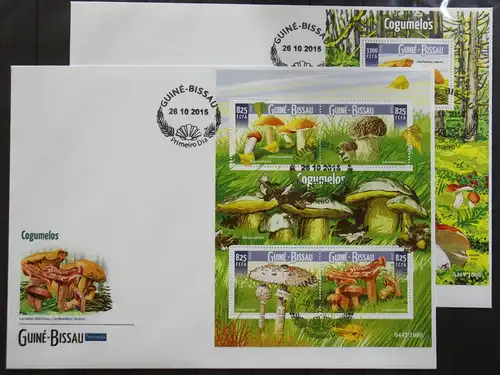 Guinea Bissau 8222-8225 und Block 1427 gestempelt Kleinbogen / als FDC #GG412