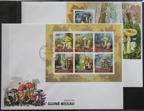 Guinea Bissau 5159-5164 und Block 885 gestempelt Kleinbogen / als FDC #GG426