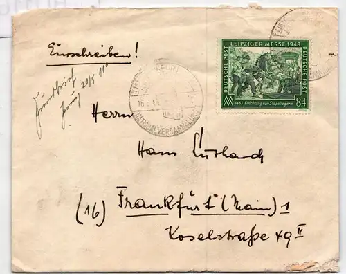 Alliierte Besetzung 968 auf Brief als Einzelfrankatur #BD116