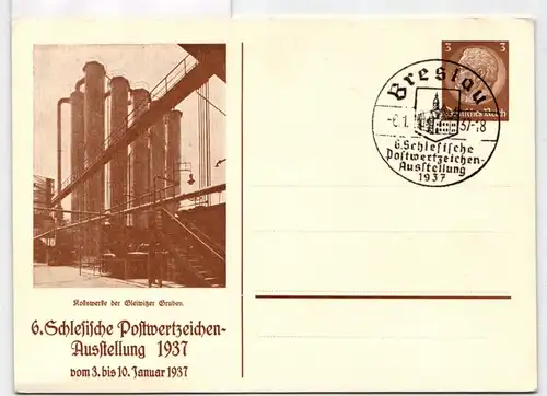 Deutsches Reich PP122/C33 als Ganzsache Breslau #BD139