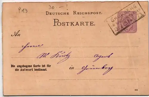 Deutsches Reich P 2 als Ganzsache #BD178