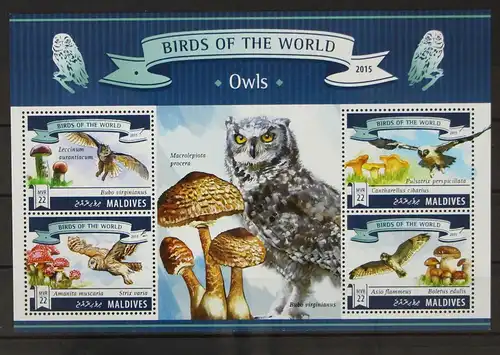 Malediven 5825-5828 postfrisch Kleinbogen / Pilze #GH200