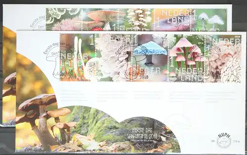 Niederlande 3750–3759 gestempelt Fünferstreifen / als FDC #GG190