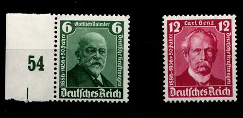 Deutsches Reich 604-605 postfrisch vom Seitenrand #GV276