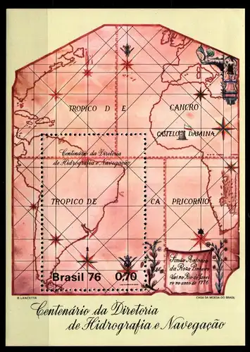 Brasilien Block 37 mit 1522 postfrisch Schifffahrt #GN450