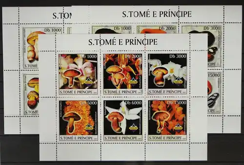 Sao Tome e Principe 1995-2012 postfrisch Kleinbögen / Pilze #GH333