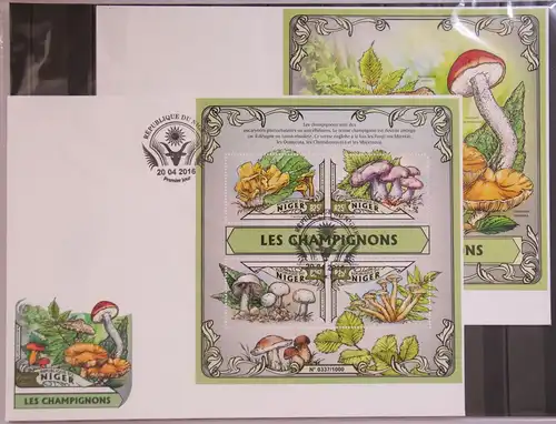 Niger 3972-3975 und Block 499 gestempelt Kleinbogen / als FDC #GG338