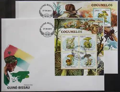 Guinea Bissau 5651-5654 und Block 970 gestempelt Kleinbogen / als FDC #GG424