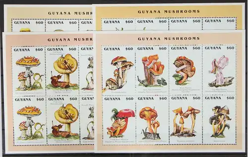 Guyana 5526-5545 postfrisch Kleinbogensatz / Pilze #GH157