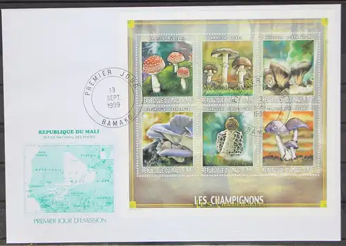 Mali 2410-2415 gestempelt Kleinbogen / als FDC #GG534