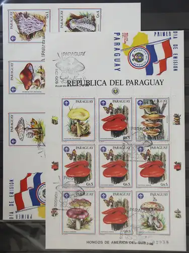 Paraguay 3950-3956 und 3956 gestempelt Kleinbogen / als FDC #GG323