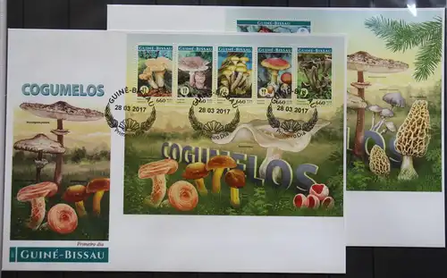 Guinea Bissau 9146-9150 und Block 1580 gestempelt Kleinbogen / als FDC #GG409