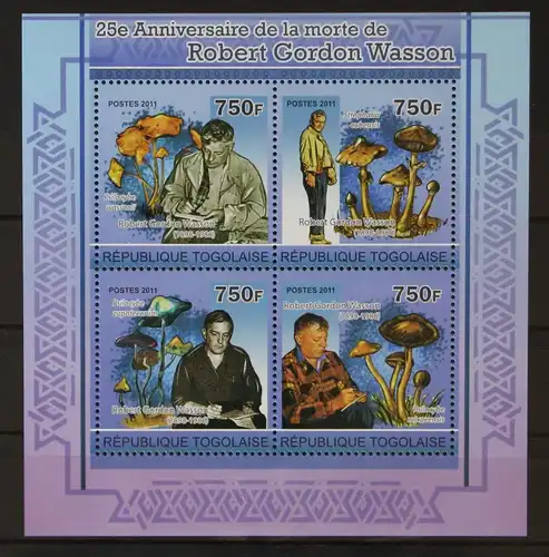 Togo 3964 -3967 postfrisch Kleinbogen / Pilze #GH364