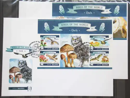 Malediven 5825-5828 und Block 827 gestempelt Kleinbogen / als FDC #GG526